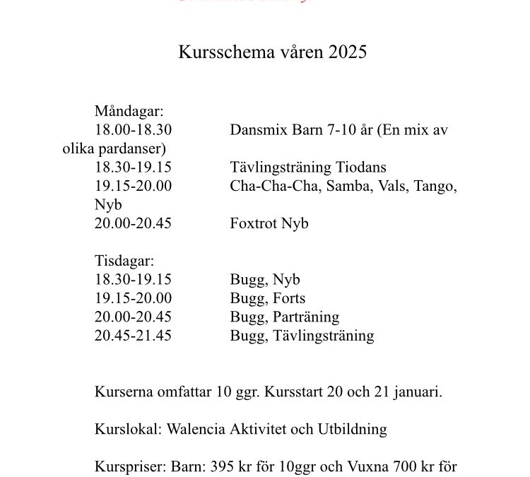 Danskurser 2025